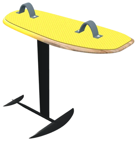 Step 4: the yellow board set up on its foil